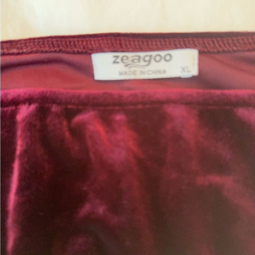 Velvet dress vine color size l